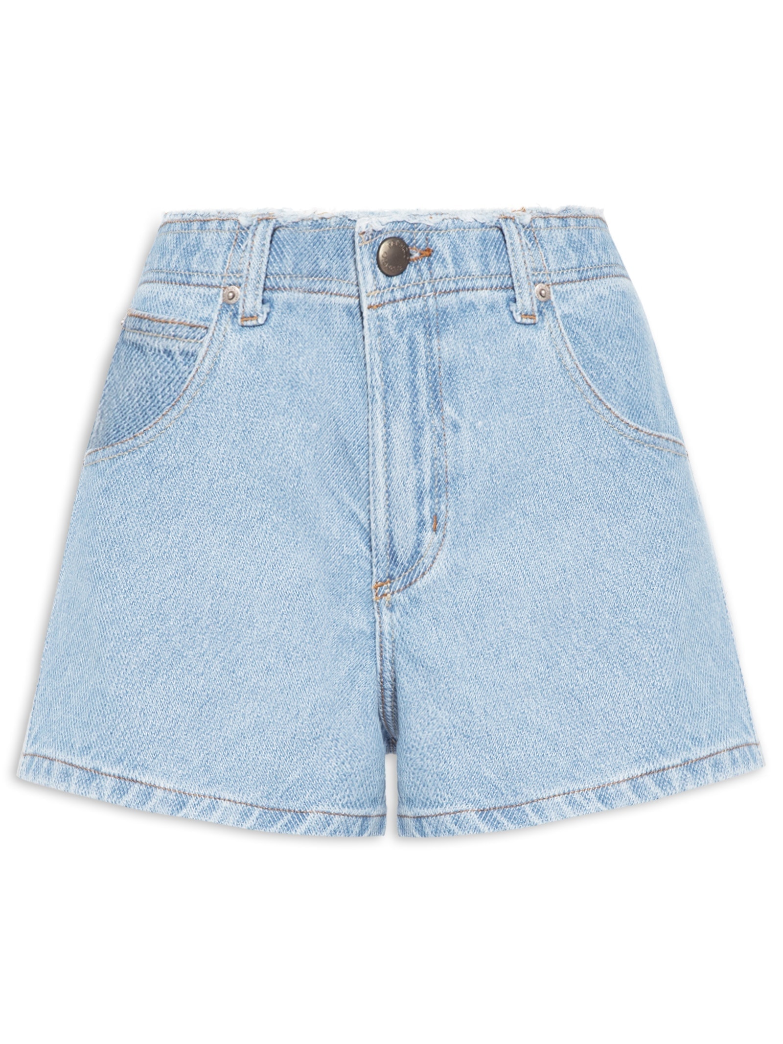 Short Feminino Jeans Textura Azul Farm