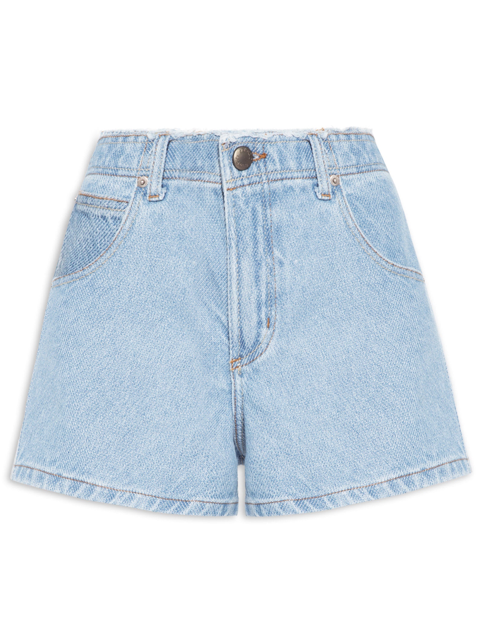 Short Feminino Jeans Textura Azul Farm