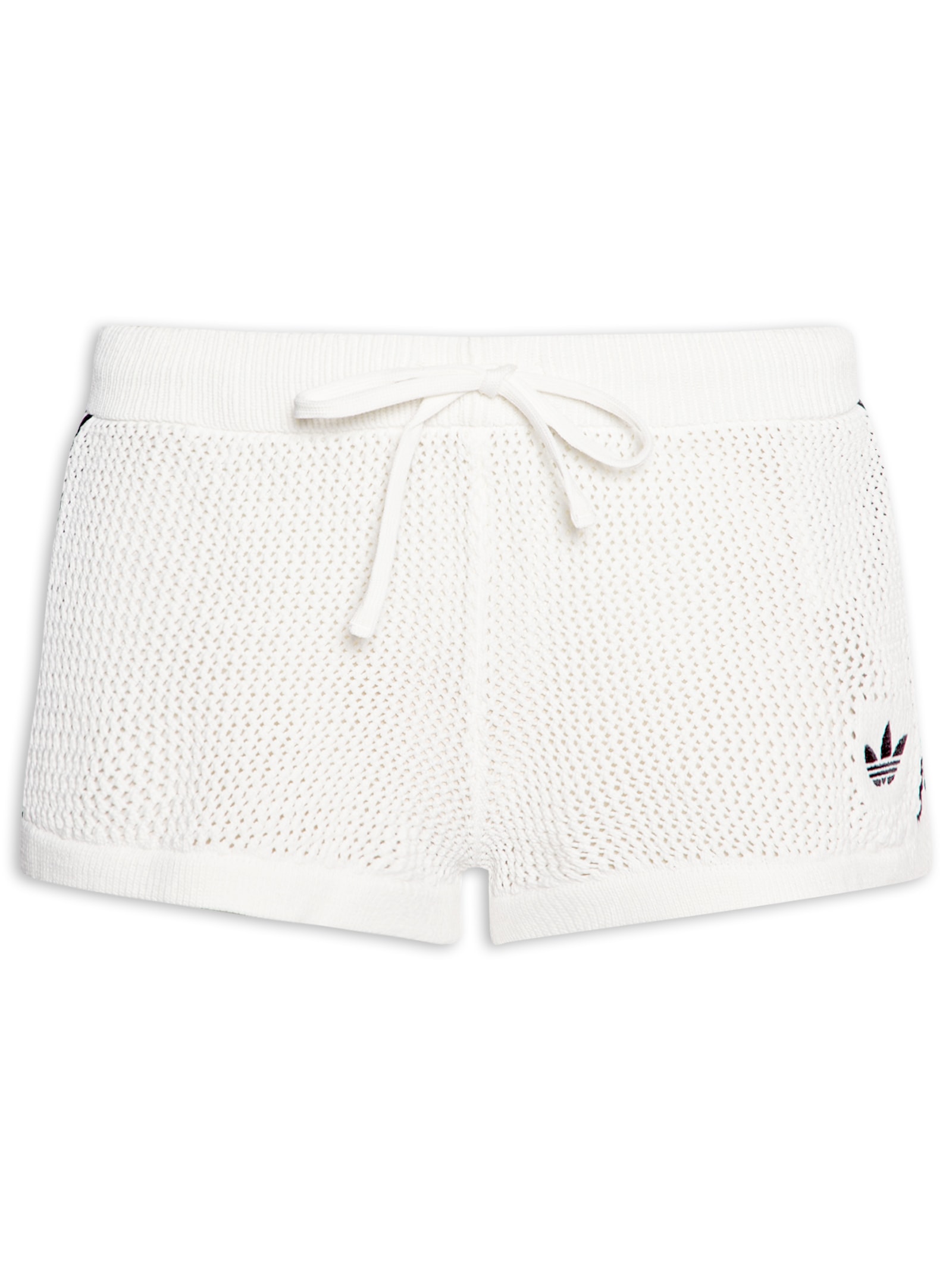 Short Feminino Knitted Crochet Branco Adidas Originals