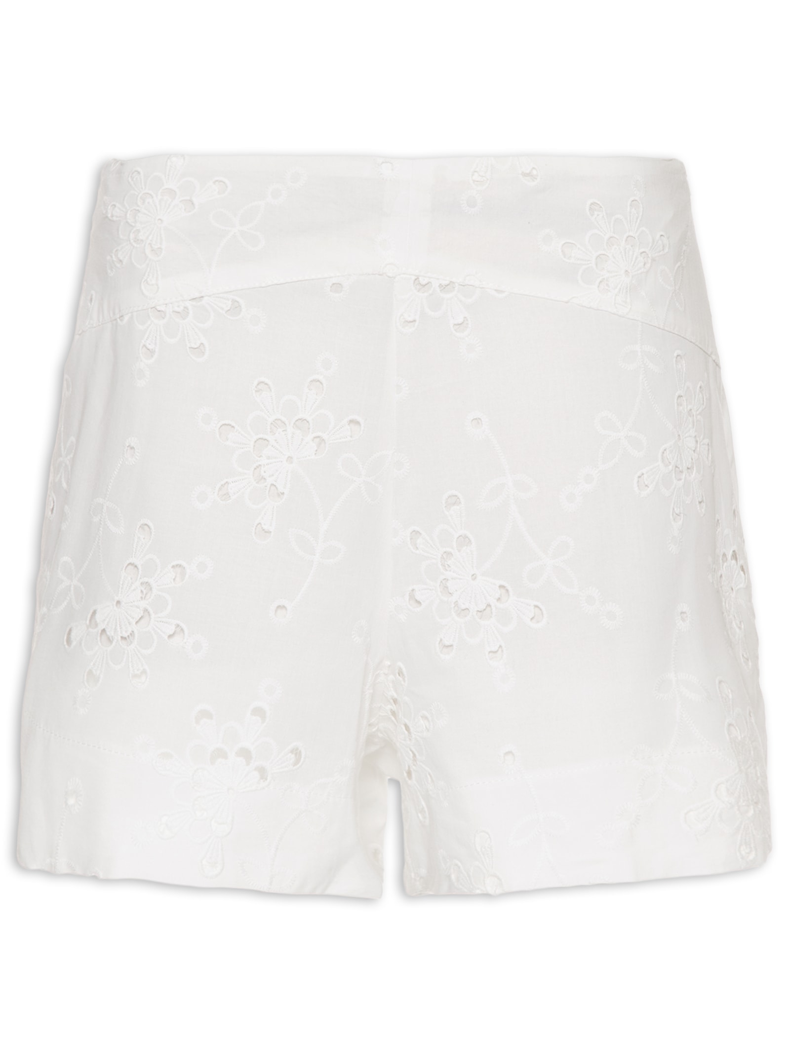 Short Feminino Laise Branco Maria Filó