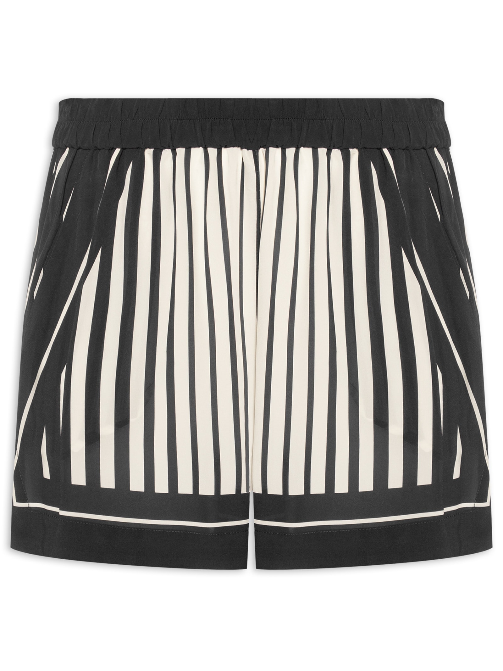 Short Feminino Lenço Listras Pb Preto Animale