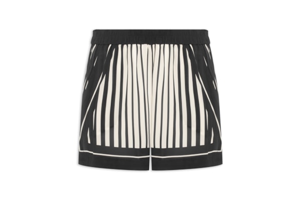 Short Feminino Lenço Listras Pb - Preto