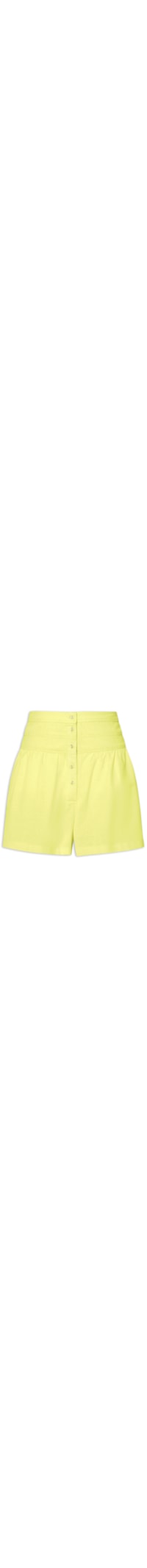 Short Feminino Like Linen Vista Botões - Verde
