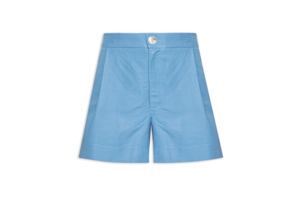 Short Feminino Linho - Azul