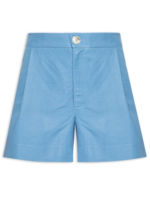 Short Feminino Linho - Azul