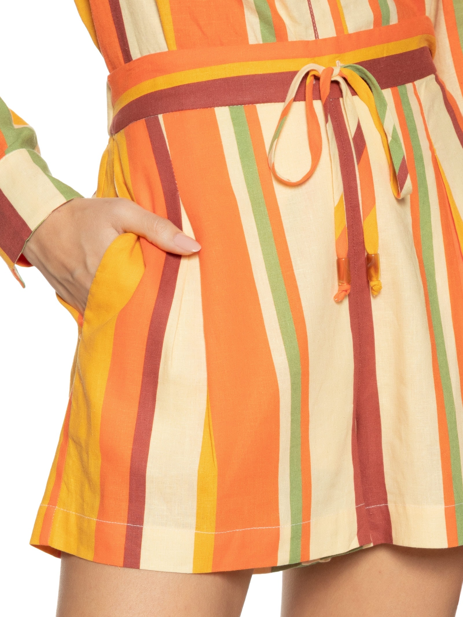 Short Feminino Linho Calma Laranja Dress To