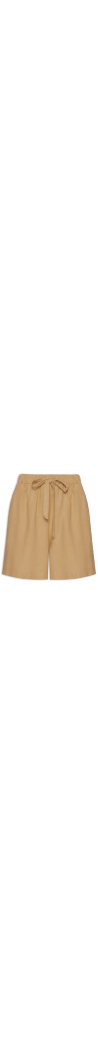 Short Feminino Linho Com Cordão - Bege