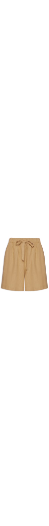 Short Feminino Linho Com Cordão - Bege