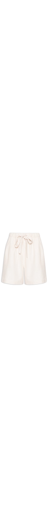 Short Feminino Linho Com Cordão - Bege