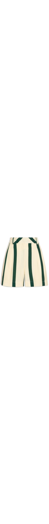 Short Feminino Linho Estampa Costa - Verde