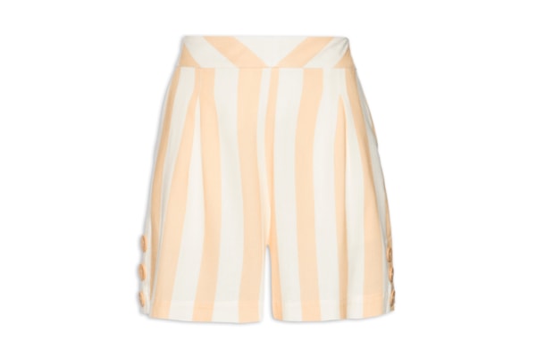 Short Feminino Linho estampa Horizonte - Bege