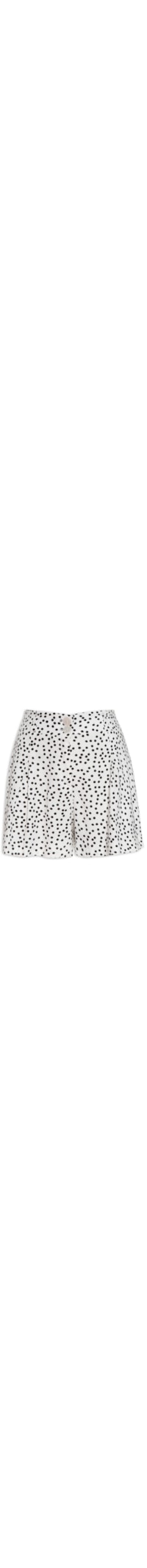 Short Feminino Linho Estampado Poás - Off White