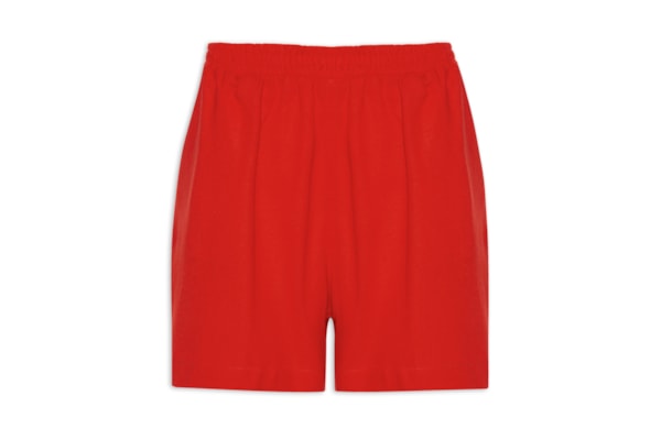 Short Feminino Linho Tramas De Memoria - Vermelho 