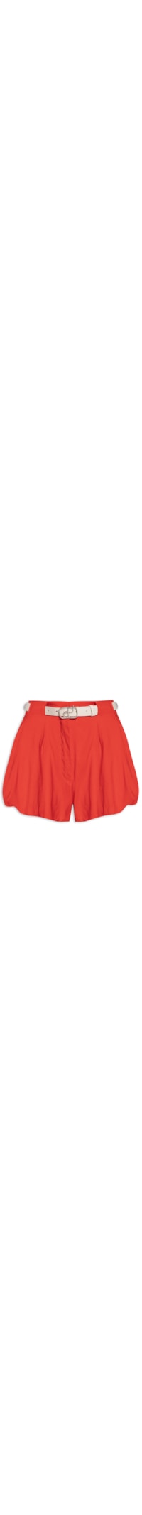 Short Feminino Linho - Vermelho