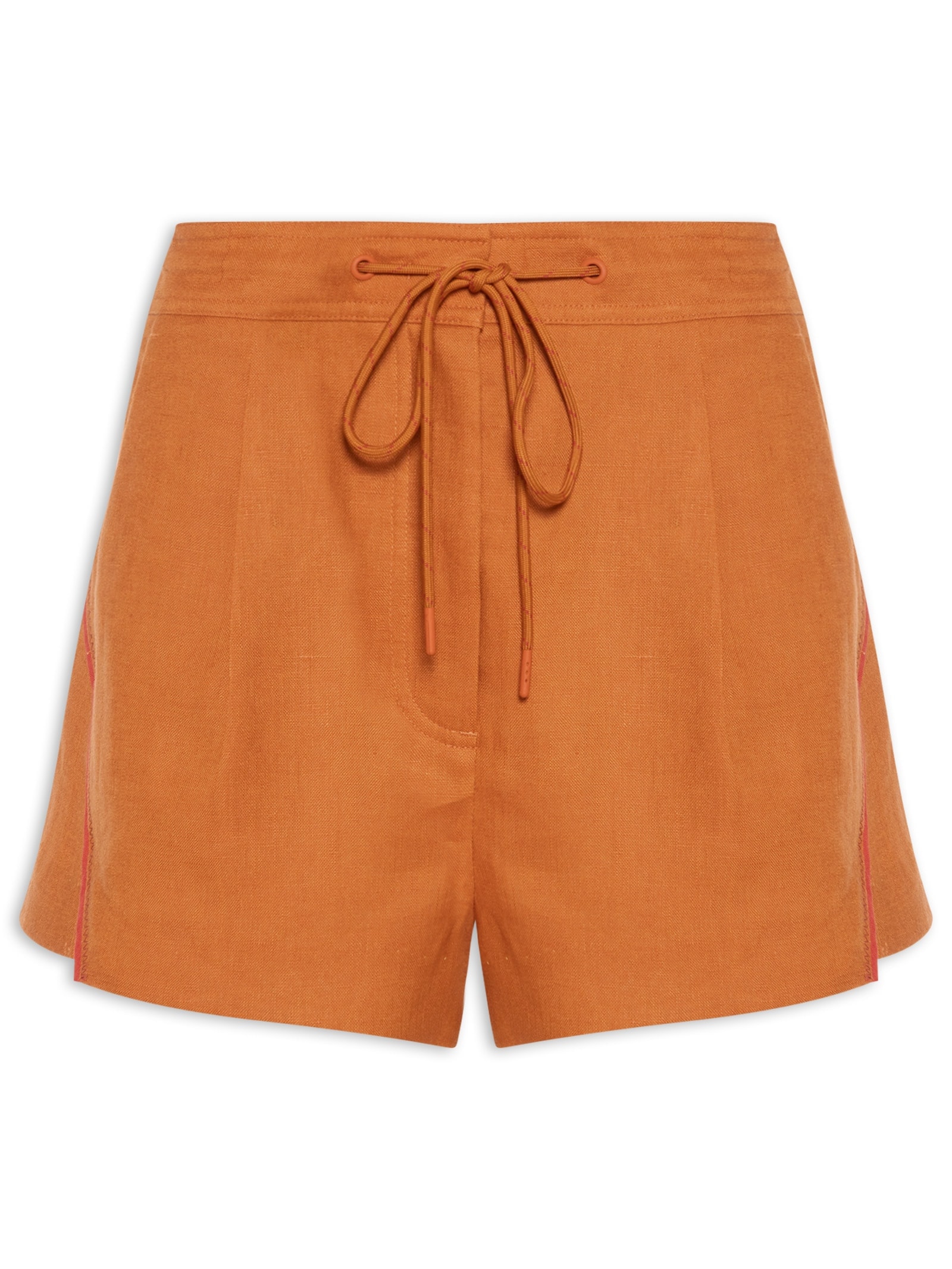 Short Feminino Linho Zigzag Color Laranja Animale
