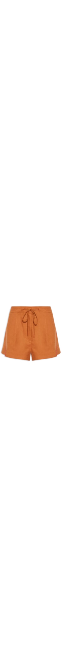 Short Feminino Linho Zigzag Color - Laranja