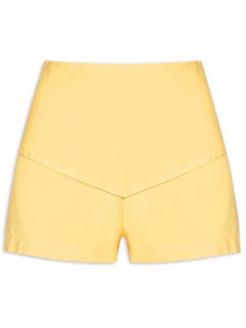 Short Feminino Liso - Amarelo