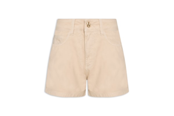 Short Feminino Liso - Bege