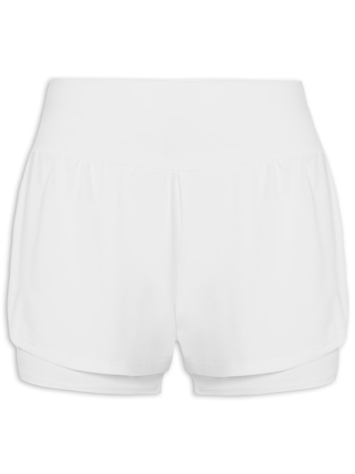 Short Feminino Liso - Branco