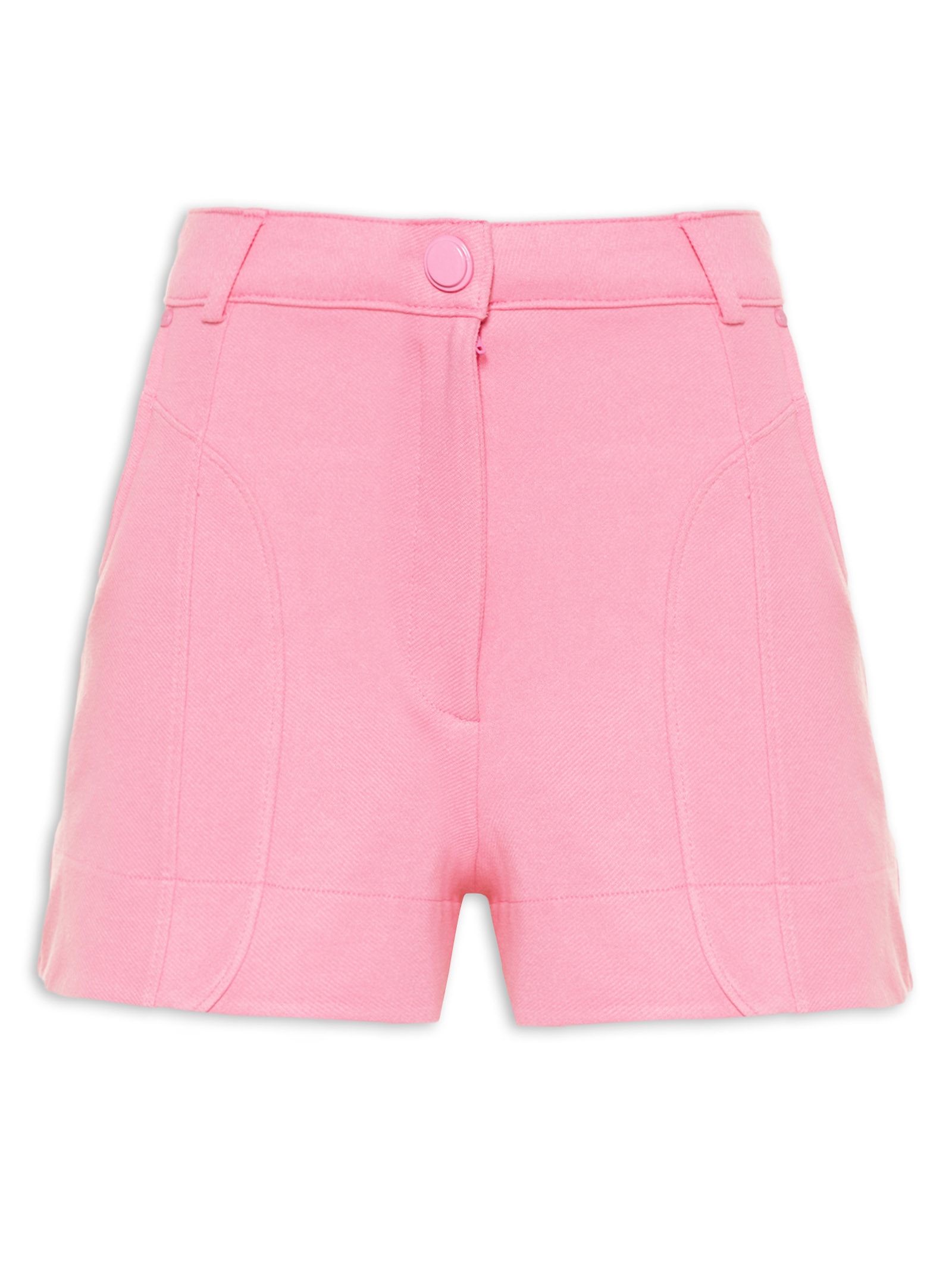 Short Feminino Liso Rosa Open