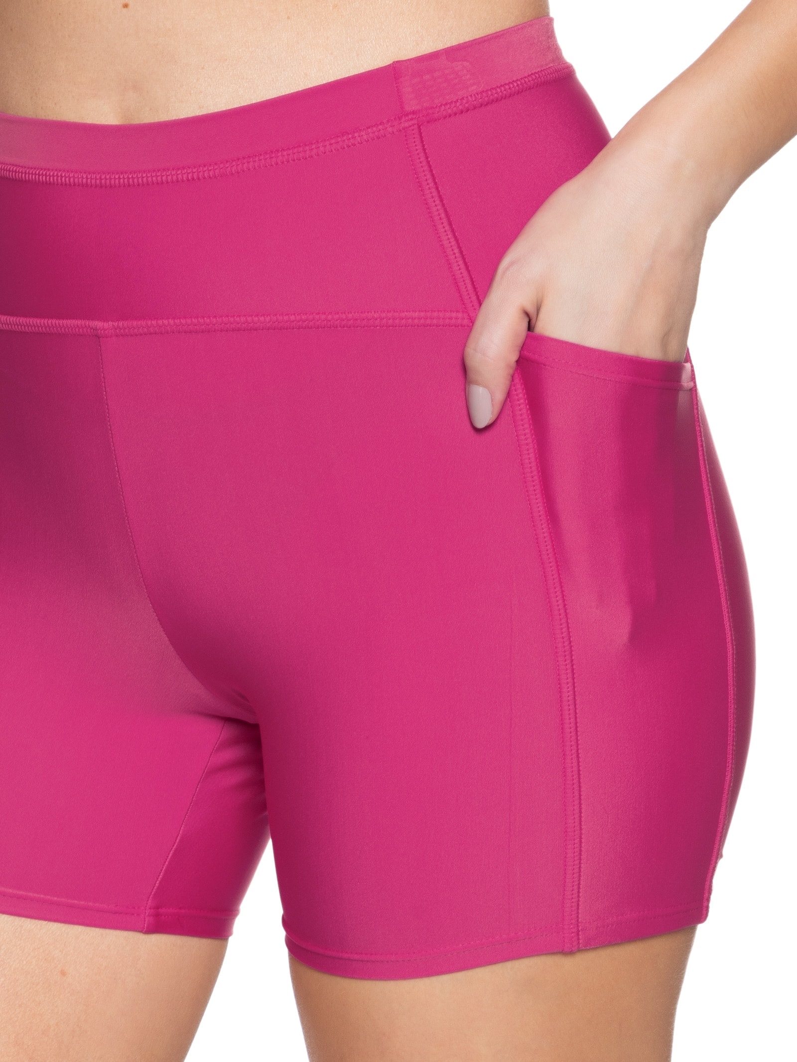 Short Feminino Liso Rosa Body For Sure