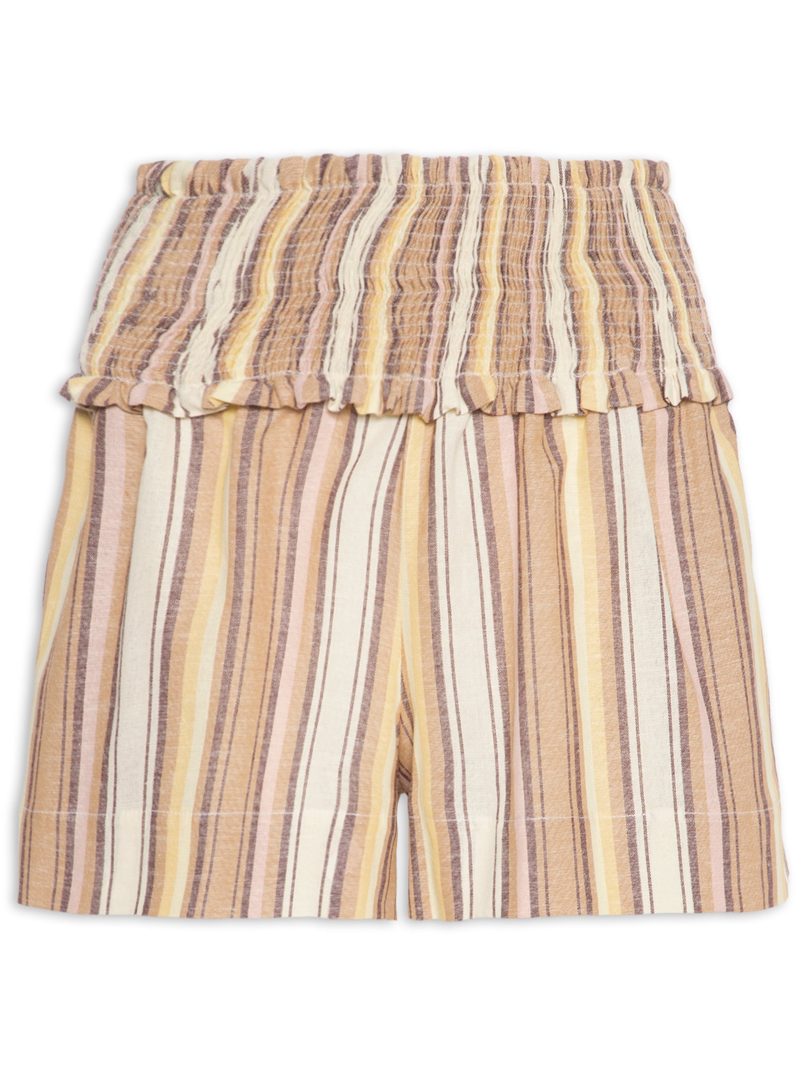 Short Feminino Listra Multicolor Rosa Dress To