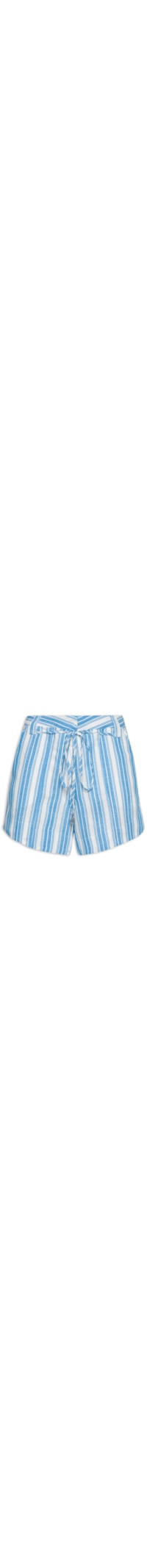 Short Feminino Listrado - Azul