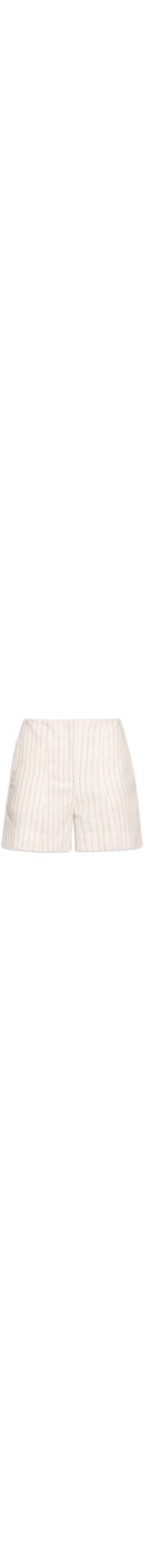 Short Feminino Listrado Básico - Bege