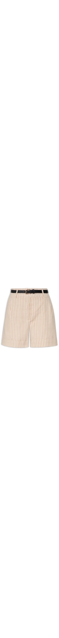 Short Feminino Listrado - Bege