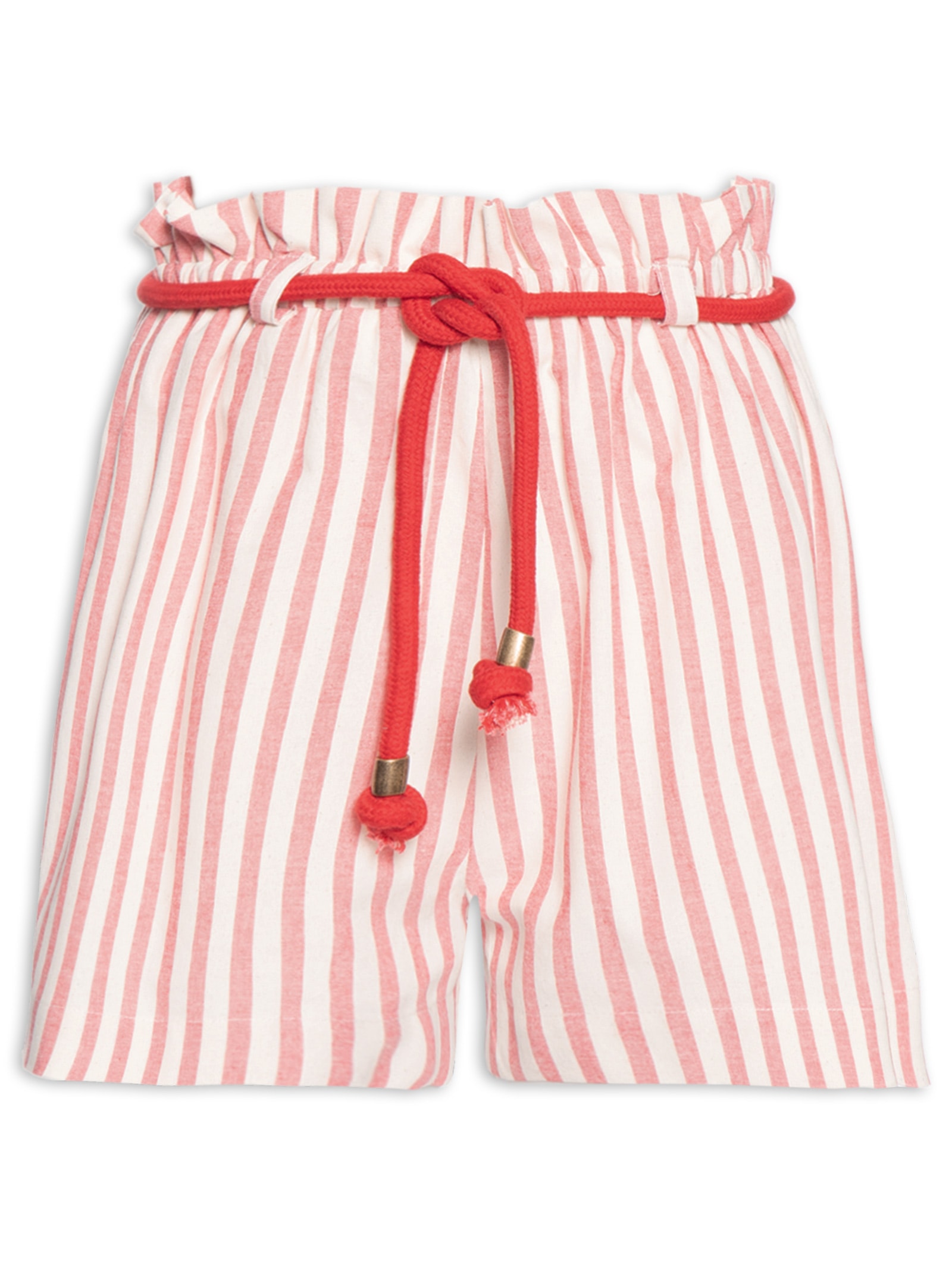 Short Feminino Listrado Clochard Vermelho Cacay