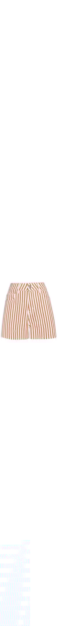 Short Feminino Listrado - Laranja