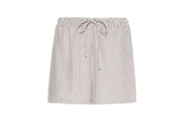 Short Feminino Listrado - Marrom