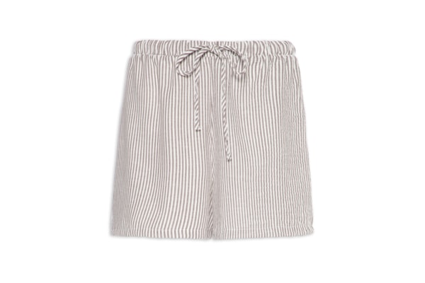 Short Feminino Listrado - Marrom