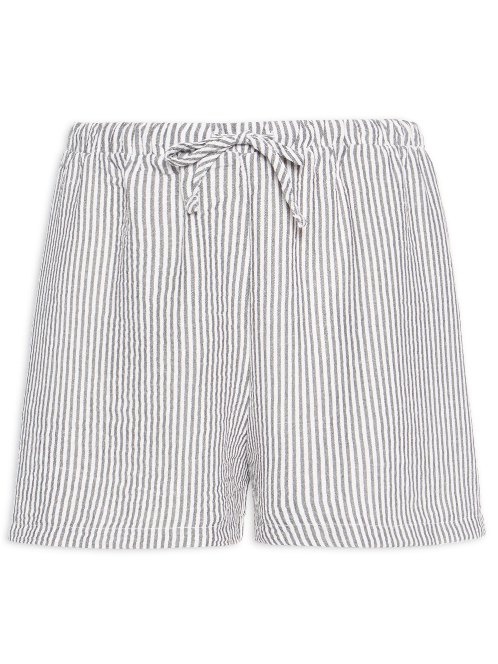 Short Feminino Listrado Preto Basiq