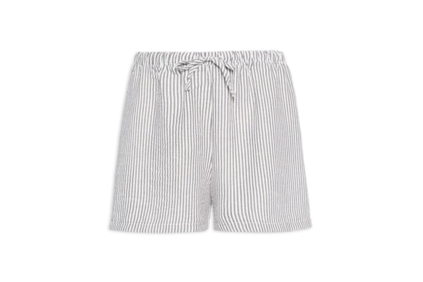 Short Feminino Listrado - Preto