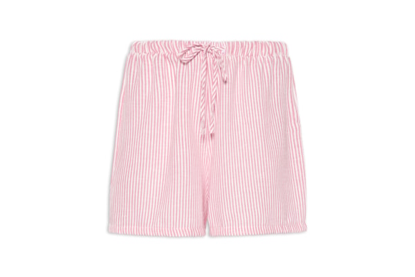 Short Feminino Listrado - Rosa