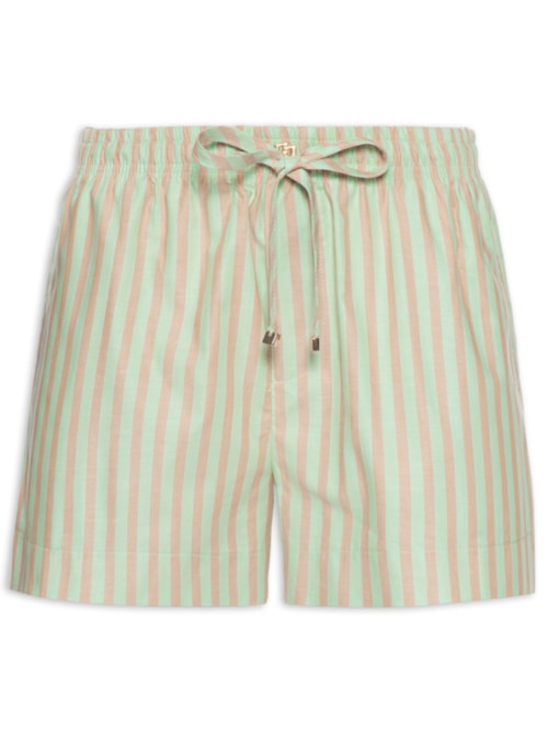 Short Feminino Listrado - Verde