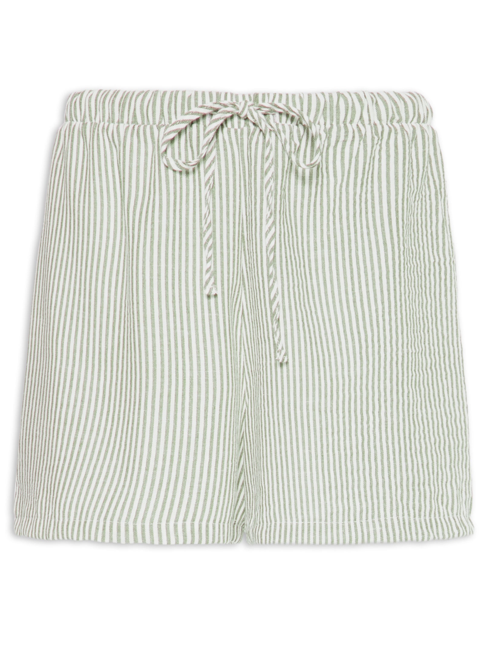 Short Feminino Listrado Verde Basiq
