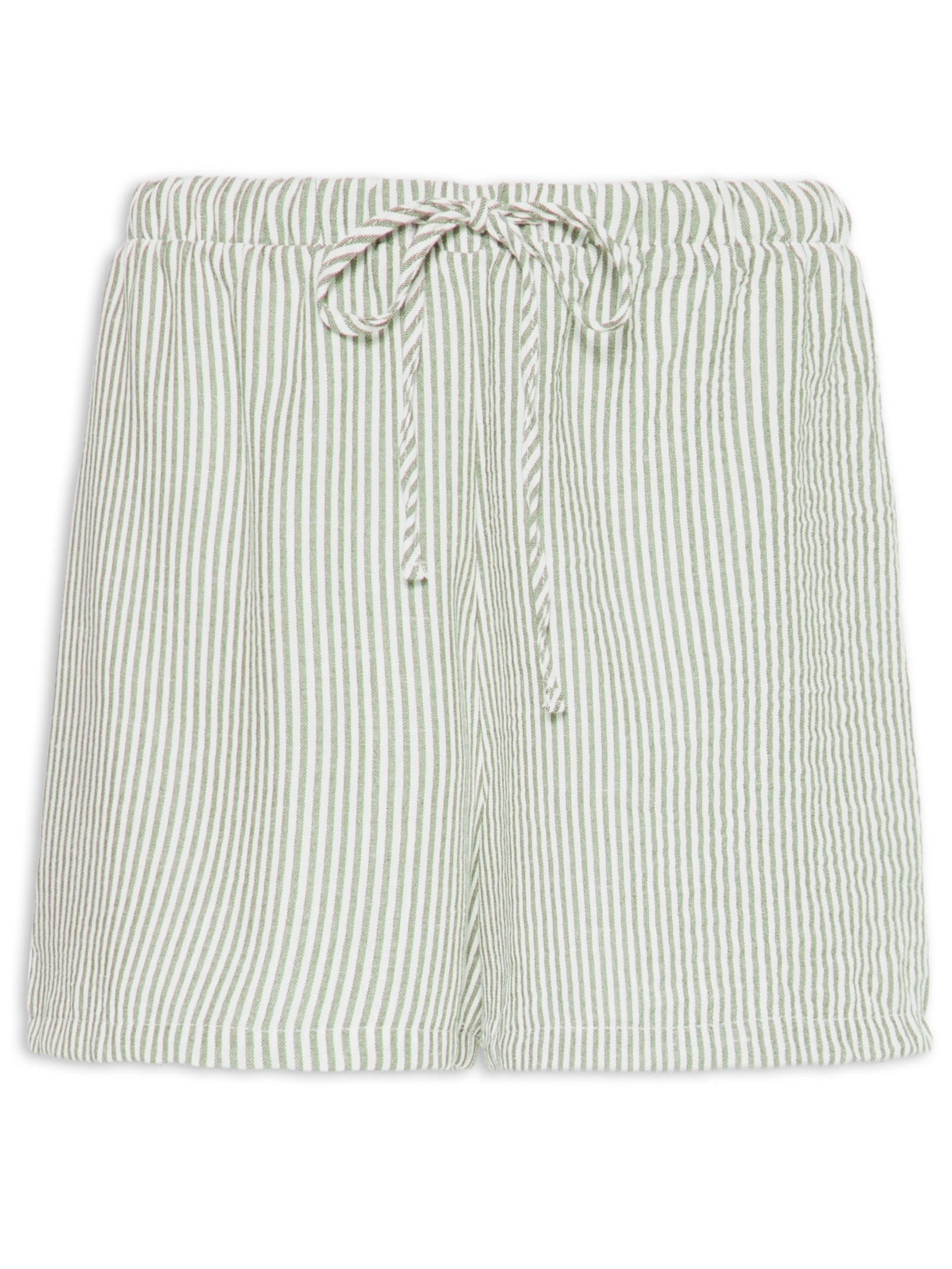 Short Feminino Listrado Verde Basiq