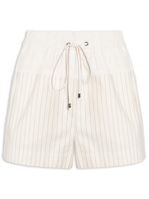 Short Feminino Listras Avignon – Branco