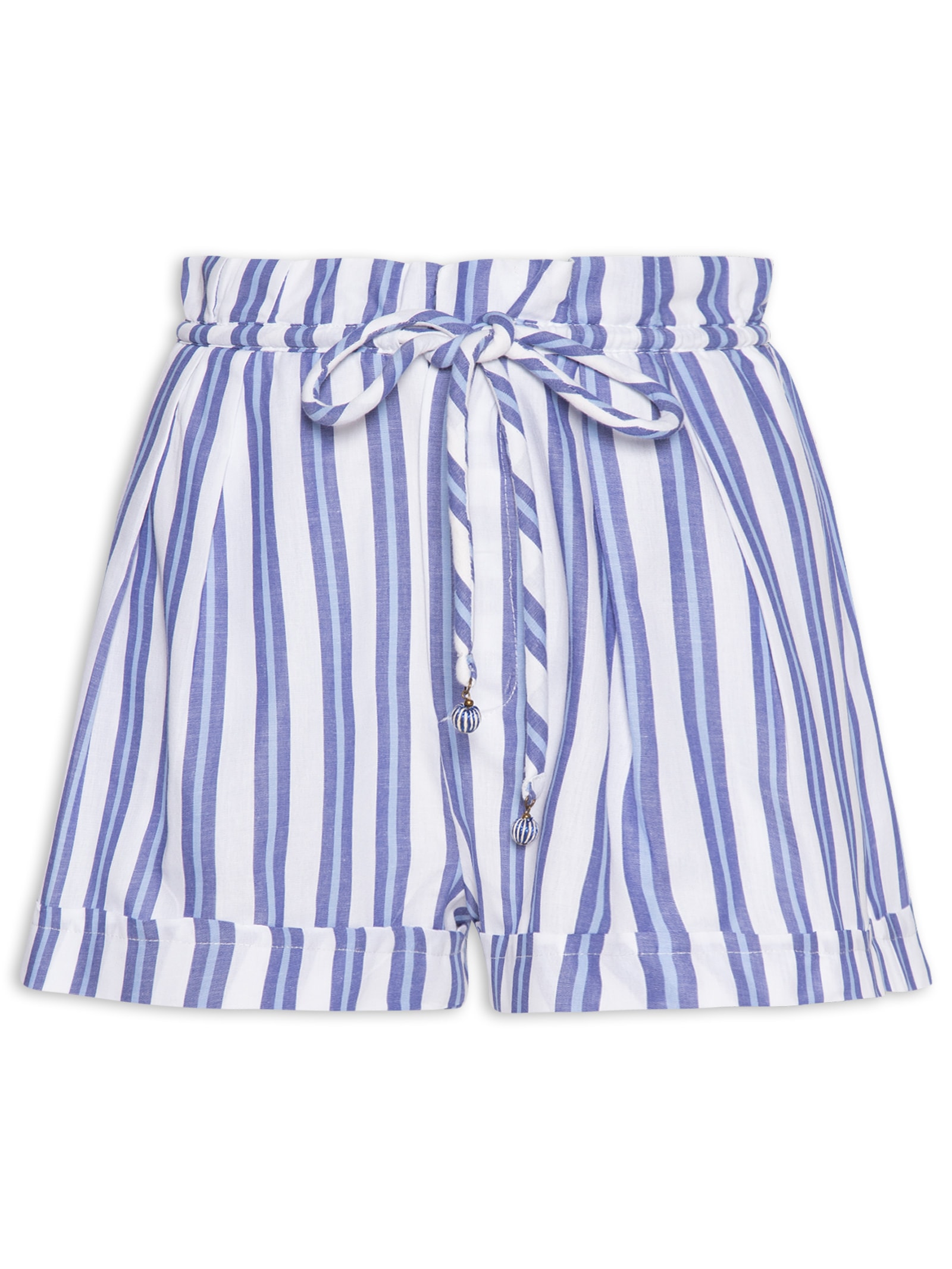 Short Feminino Listras Azul Farm Praia