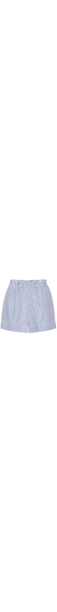 Short Feminino Luiza Tricoline Listras Navy - Azul