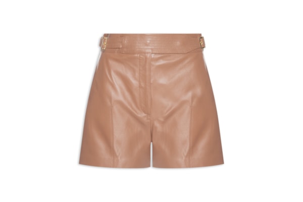 Short Feminino Lupita I Couro - Marrom