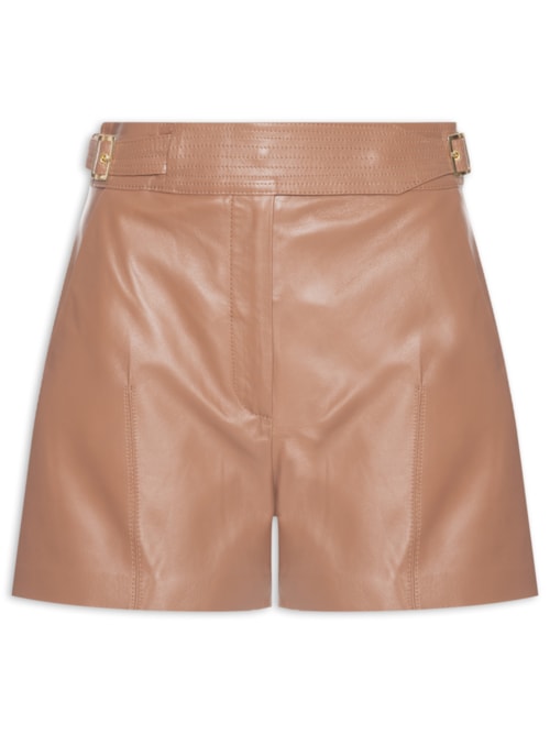 Short Feminino Lupita I Couro – Marrom
