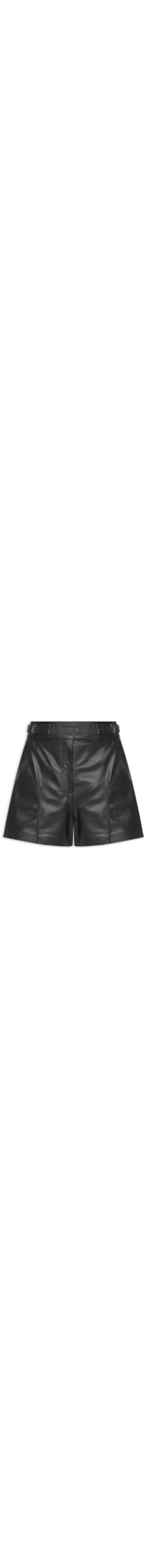 Short Feminino Lupita II Couro - Preto
