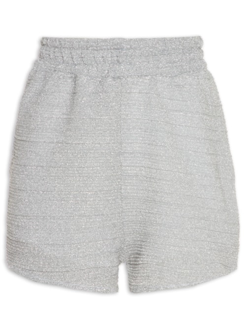 Short Feminino Lurex – Prata