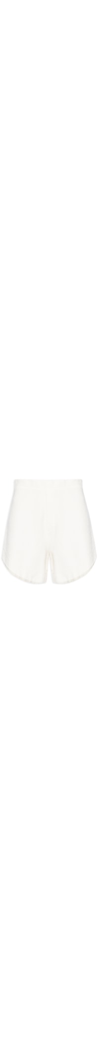 Short Feminino Malha Canelada Rustico - Branco