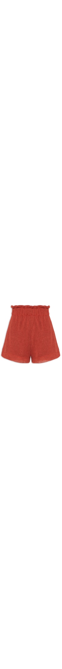 Short Feminino Malha Crochet - Laranja