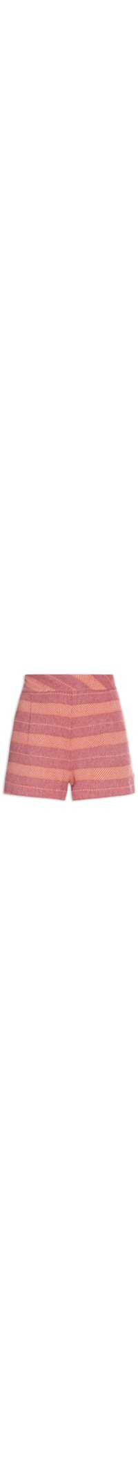 Short Feminino Maquinetado Listras - Vermelho