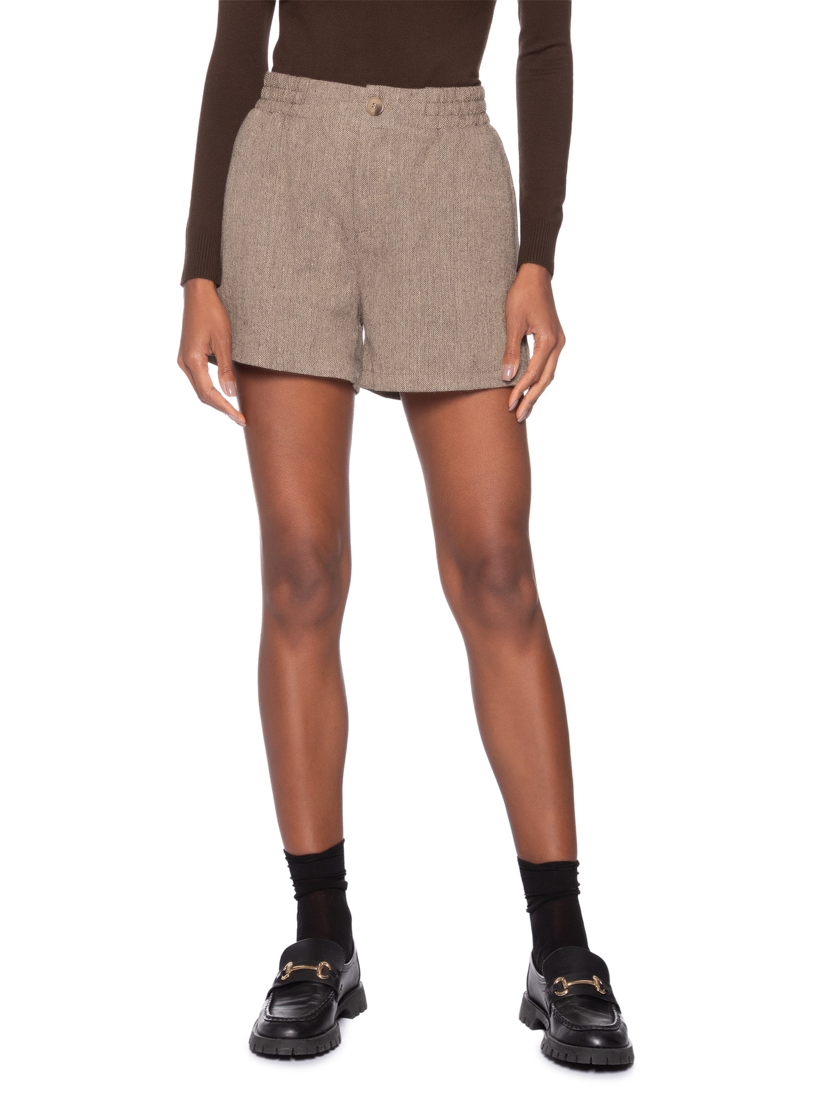 Short Feminino Marrom Market 33